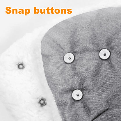 HioHa Stroller Hand Muff Warmer for Parents, Winter Pushchair Accessory Fits Most Buggies & Bike Trailers, Gray