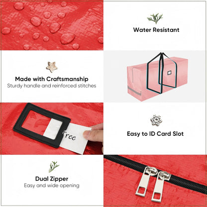 HioHa 50"x20"x16" Christmas Tree Storage Bag for 7 ft Artificial Trees, Heavy Duty Large Bag with Reinforced Handles & Dual Zippers