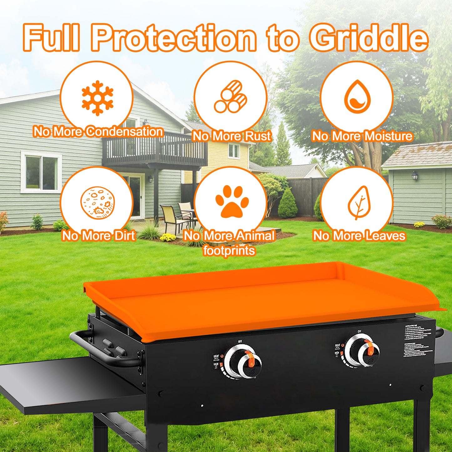 LCGOD Upgraded Grill Mat for Blackstone 22 inch - Non-Stick Silicone Grill Liner & Protective Pad, Heat Resistant, Dishwasher Safe, Fits Gas & Charcoal Grills