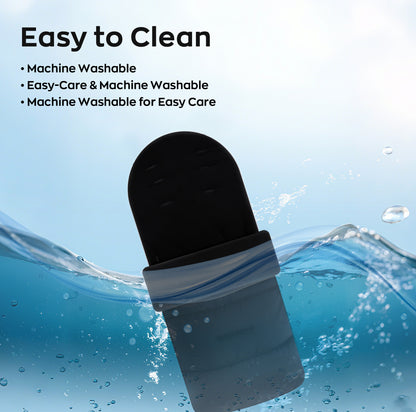 HioHa Universal Baby Stroller Footmuff, Winter Warm Pram Sack with 5-Point Harness Opening, Windproof & Water-Resistant, Machine Washable Cosy Liner for Newborn to Toddler, Fits Most Strollers Black