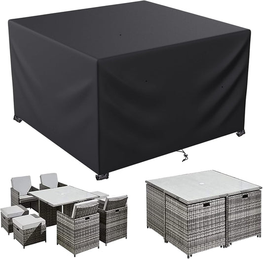LCOGD Patio Furniture Cover ,Outdoor Furniture Covers Waterproof General Purpose, Outdoor Sofa Sets Covers Heavy Duty Windproof Anti-UV 59”Lx59”Wx29.5”H