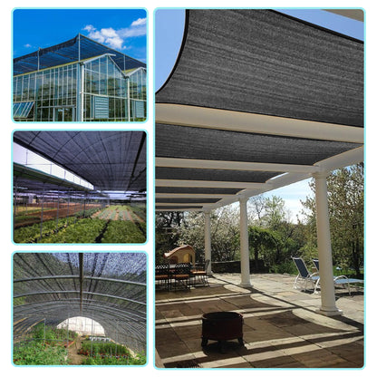 Lcogd 10x6ft 85% Black Sun Shade Cloth with Rustproof Brass Grommets - UV Block Mesh for Garden, Greenhouse, Patio, Pergola & Plant Cover