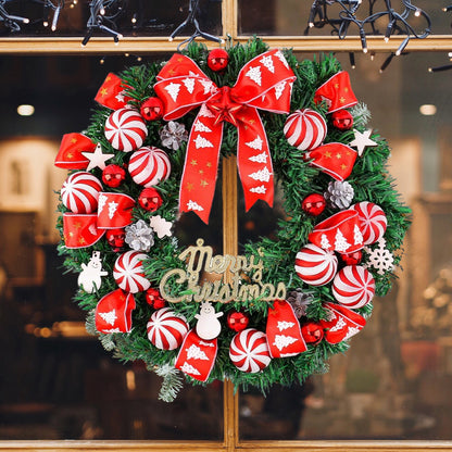 HioHa Christmas Wreaths & Fall Wreath for Front Door, 16-inch Artificial Decor with Pine Cones & Berries for Indoor Outdoor Use