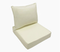 LCGOD Outdoor Chair Cushions Waterproof & Fade-Resistant, Deep Seat Cushion Set, 22x22 Inch, White