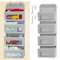 HioHa Over the Door Organizer, 4-Tier Hanging Closet Bathroom Storage with 6 Mesh Side Pockets, Wall Mount Toy Stuffed Animal Storage for Baby Essentials, Nursery£¬Bedroom, Bathroom, Dorm