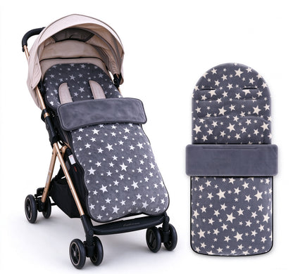 HioHa Universal Baby Stroller Footmuff, Winter Warm Pram Foot Sack with 5-Point Harness Opening, Windproof & Water-Resistant, Machine Washable Cozy Liner for Newborn to Toddler, Fits Most Strollers