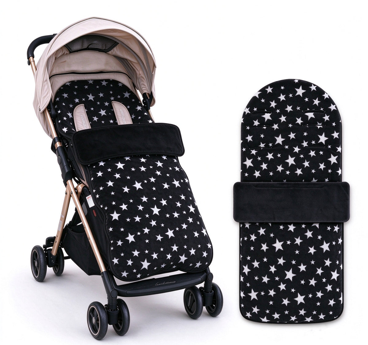 HioHa Universal Baby Stroller Footmuff, Winter Warm Pram Foot Sack with 5-Point Harness Opening, Windproof & Water-Resistant, Machine Washable Cozy Liner for Newborn to Toddler, Fits Most Strollers