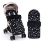HioHa Universal Baby Stroller Footmuff, Winter Warm Pram Foot Sack with 5-Point Harness Opening, Windproof & Water-Resistant, Machine Washable Cozy Liner for Newborn to Toddler, Fits Most Strollers