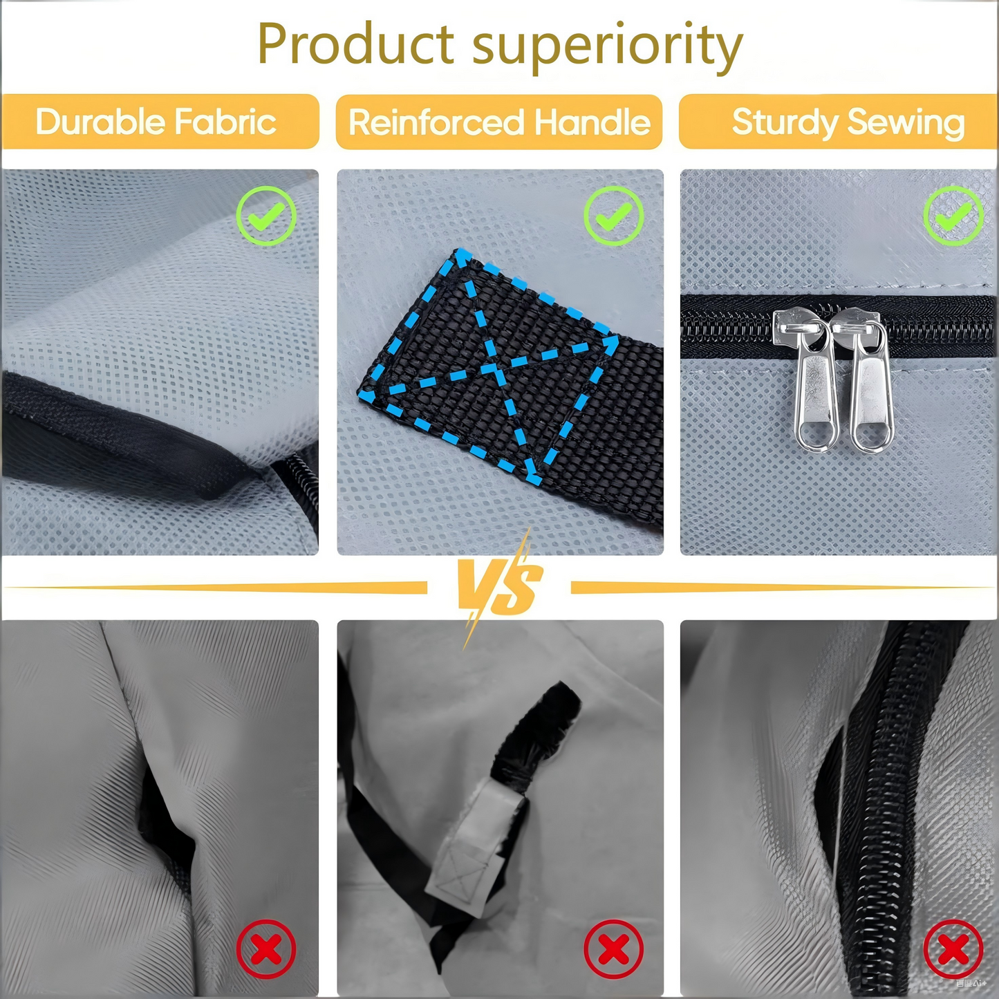 HioHa 12 Inch Christmas Wreath Storage Bag, Protective Fabric Organizer Box with Handle for Holiday Decorations, Red