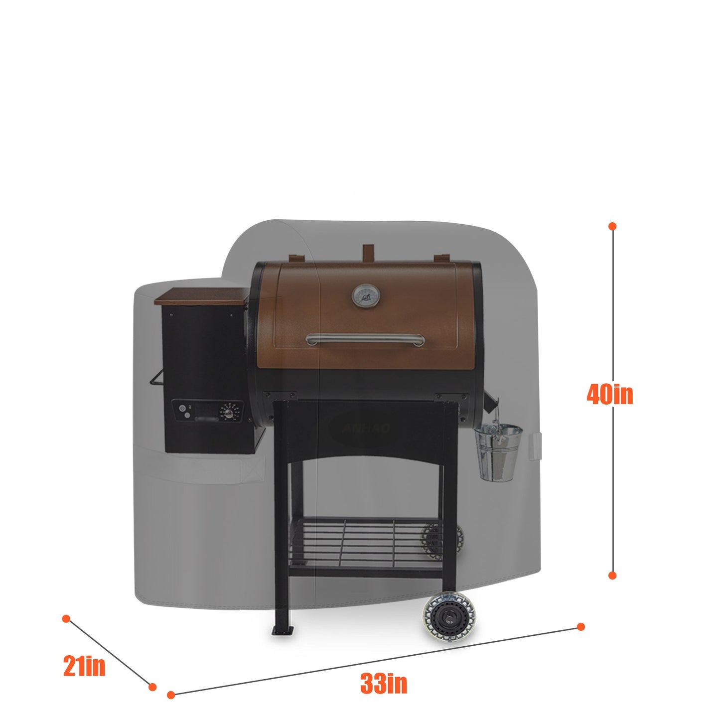 LCGOD Heavy Duty Grill Cover for Pit Boss Lexington - 600D Waterproof Wood Pellet Smoker Cover Fits Lexington 500, 540, Pro 600 & Tailgater